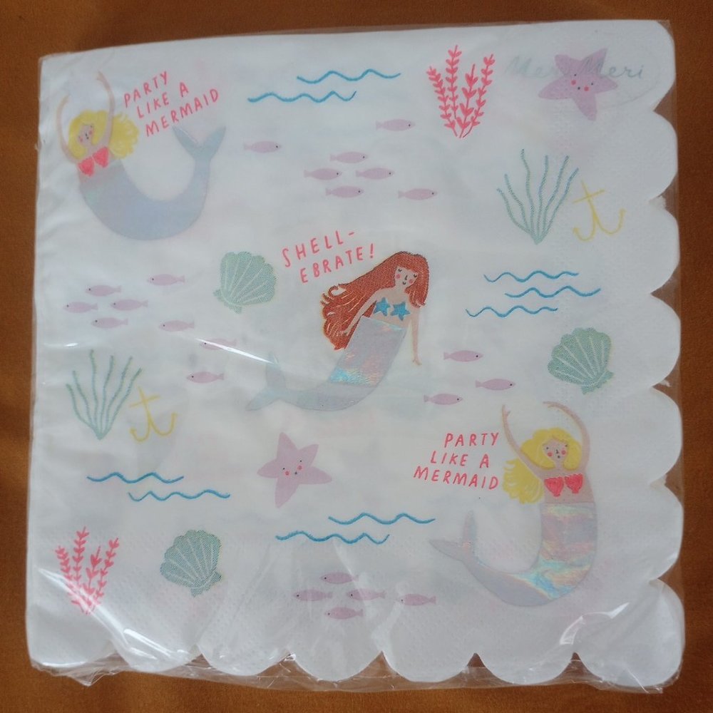 Meri Meri-Let’s be mermaids-Large napkins